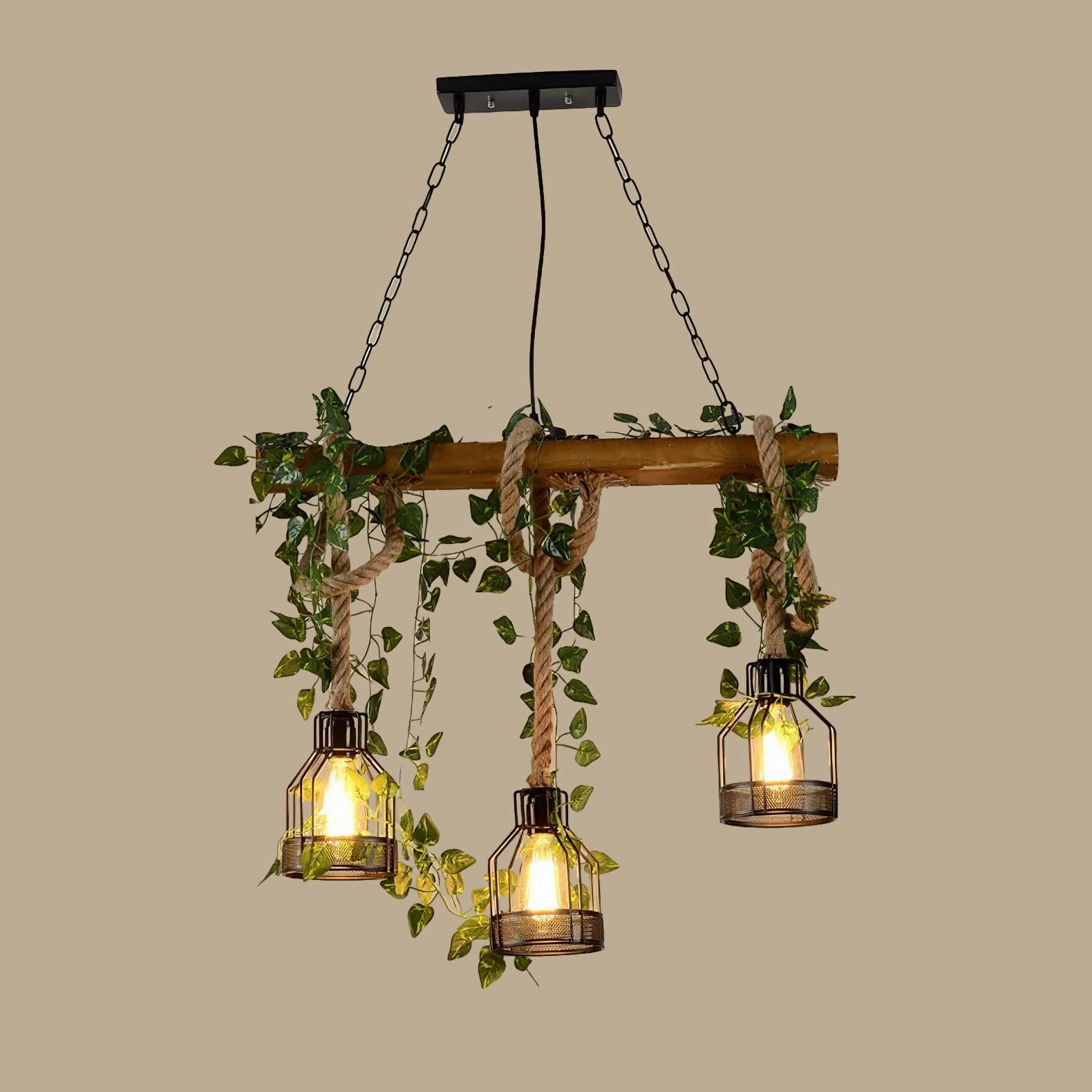 Rustic Wooden Chandelier