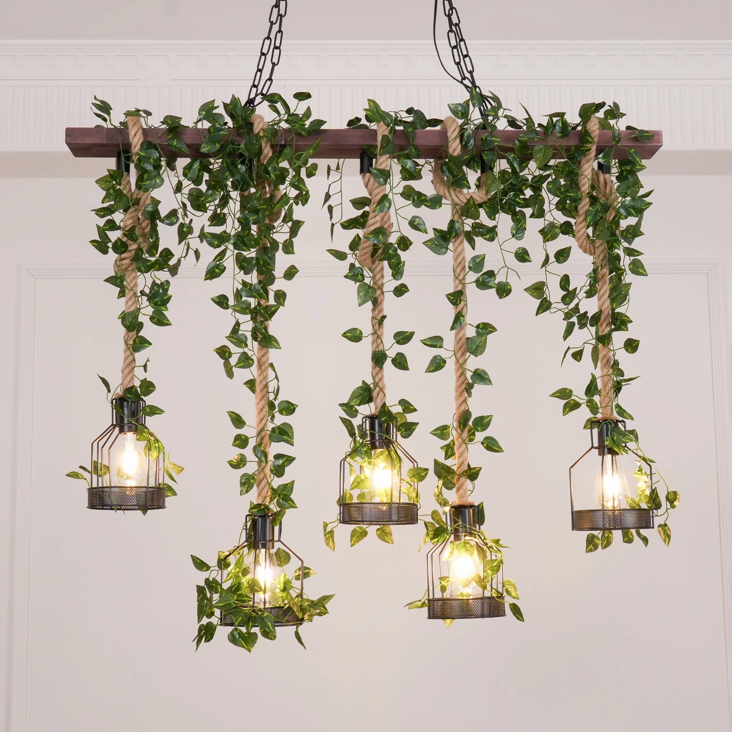 Rustic Wooden Chandelier