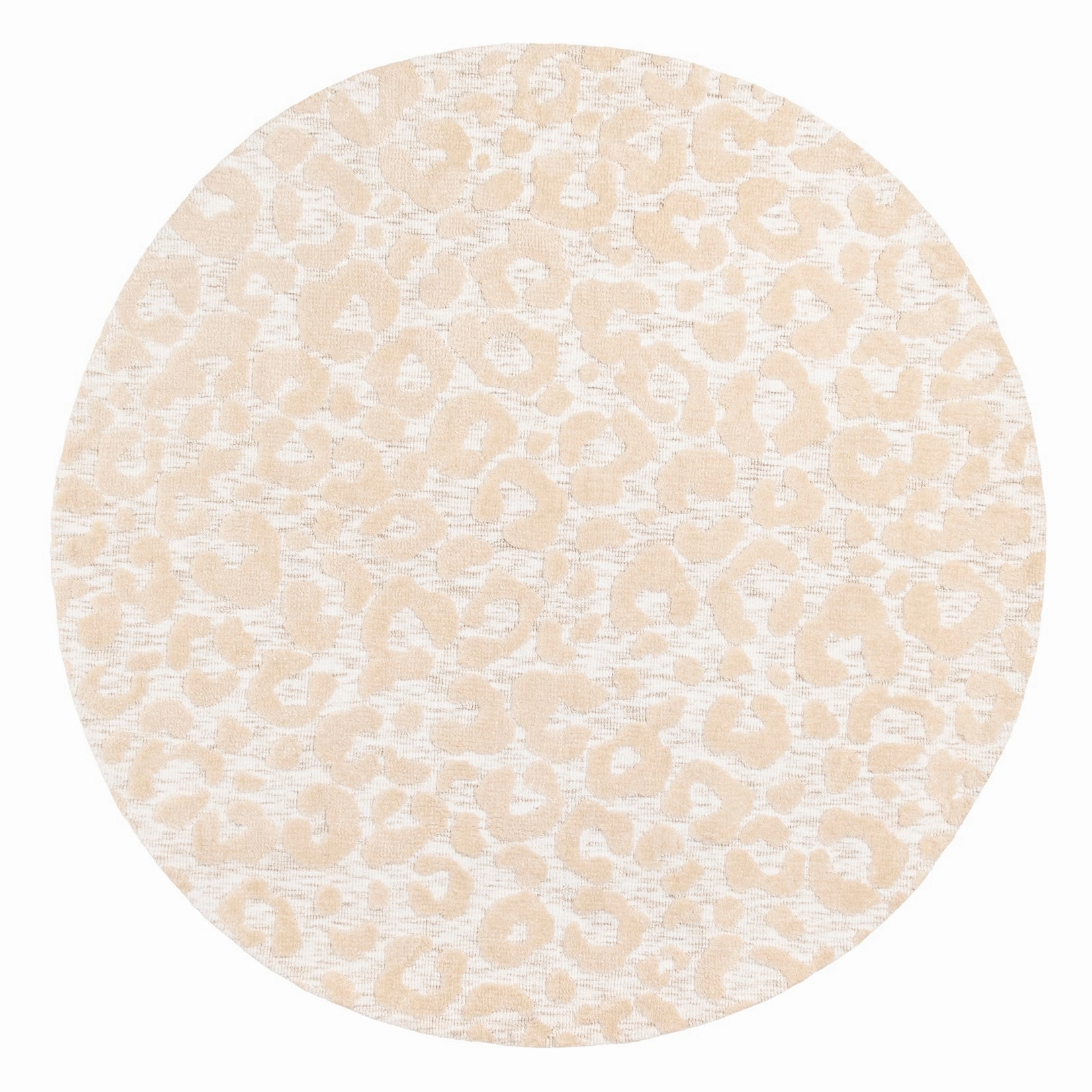 Sabbi Ivory and Cream Animal Pattern Round Rug *NO RETURNS UNLESS FAULTYmodern color block patchwork rug