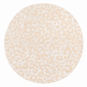 Sabbi Ivory and Cream Animal Pattern Round Rug *NO RETURNS UNLESS FAULTYmodern color block patchwork rug