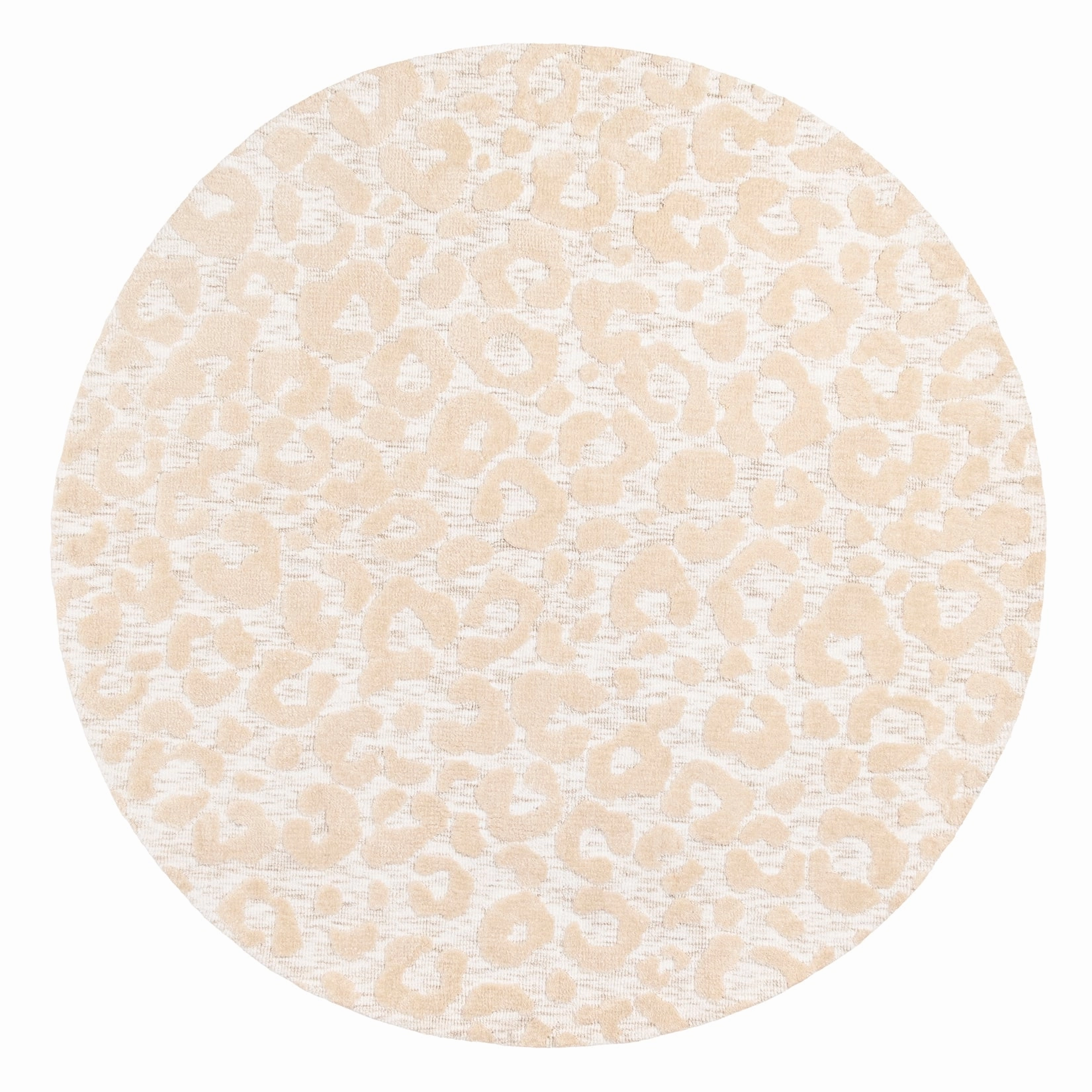 Sabbi Ivory and Cream Animal Pattern Round Rug *NO RETURNS UNLESS FAULTYmodern color block patchwork rug