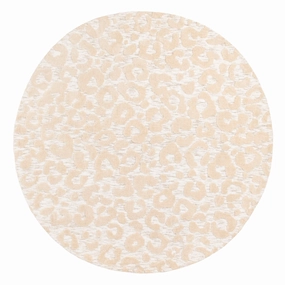 Sabbi Ivory and Cream Animal Pattern Round Rug *NO RETURNS UNLESS FAULTYmodern color block patchwork rug