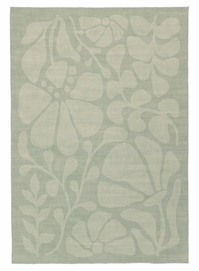 Sabel Green Botanical Washable Rugmodern color block patchwork rug