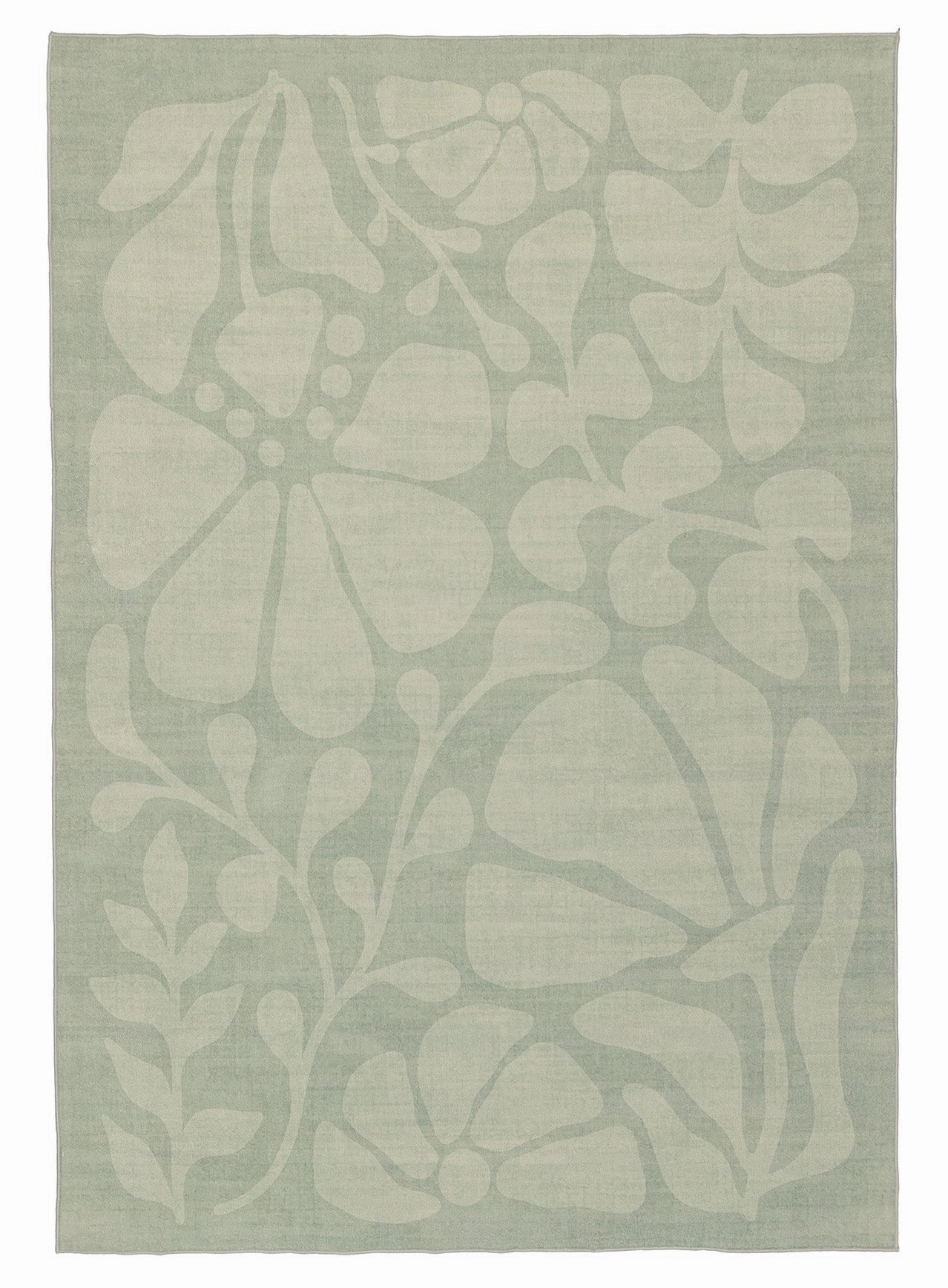Sabel Green Botanical Washable Rugmodern color block patchwork rug