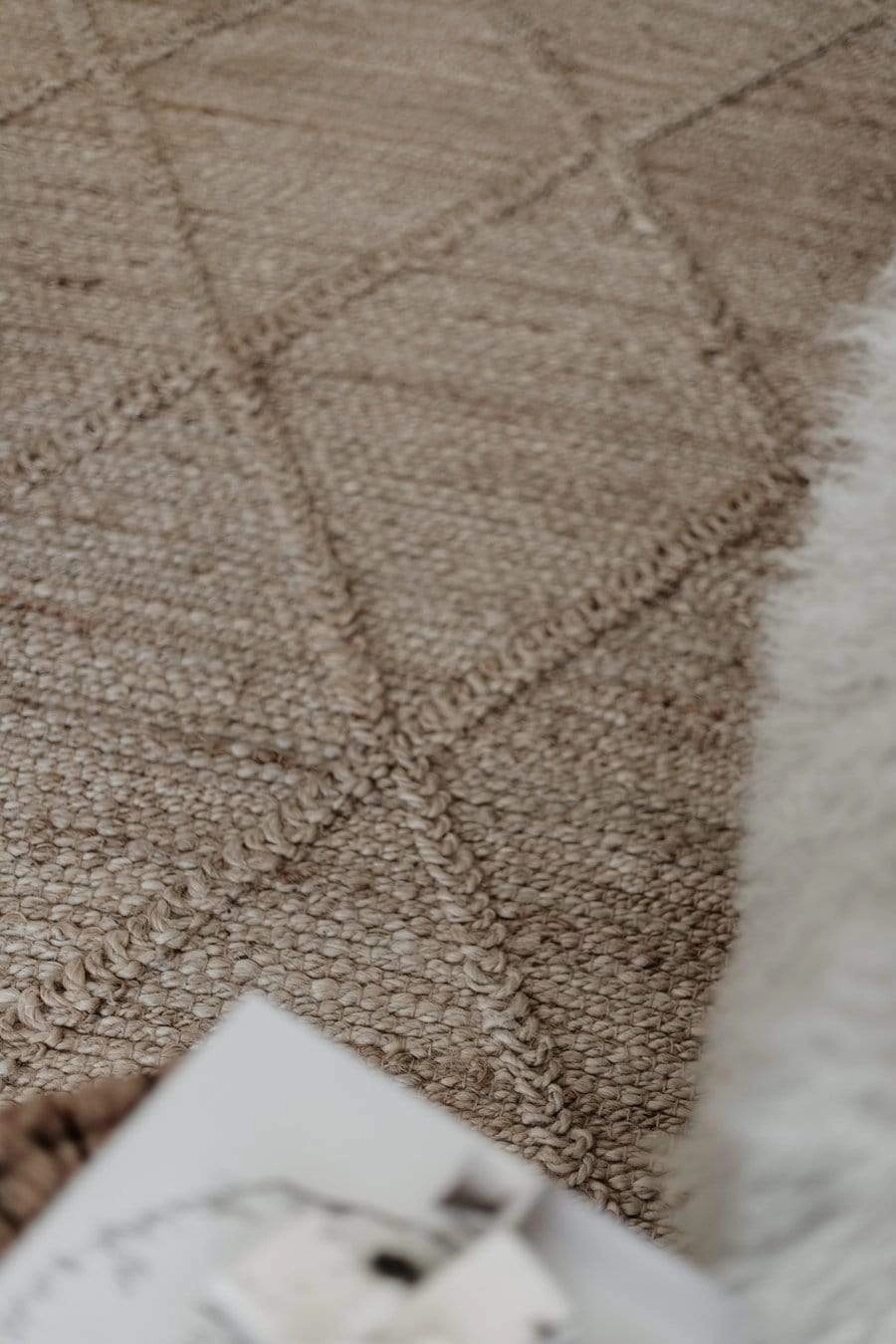 Sabra Diamond Lattice Jute Rug *NO RETURNS UNLESS FAULTY