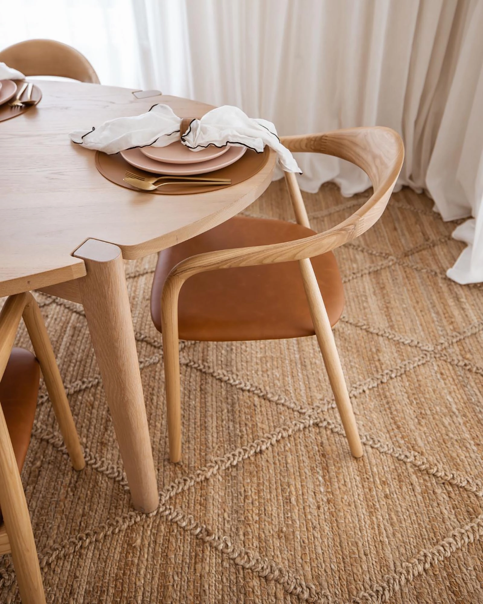 Sabra Diamond Lattice Jute Rug *NO RETURNS UNLESS FAULTY