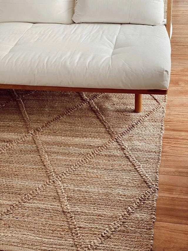 Sabra Diamond Lattice Jute Rug *NO RETURNS UNLESS FAULTY