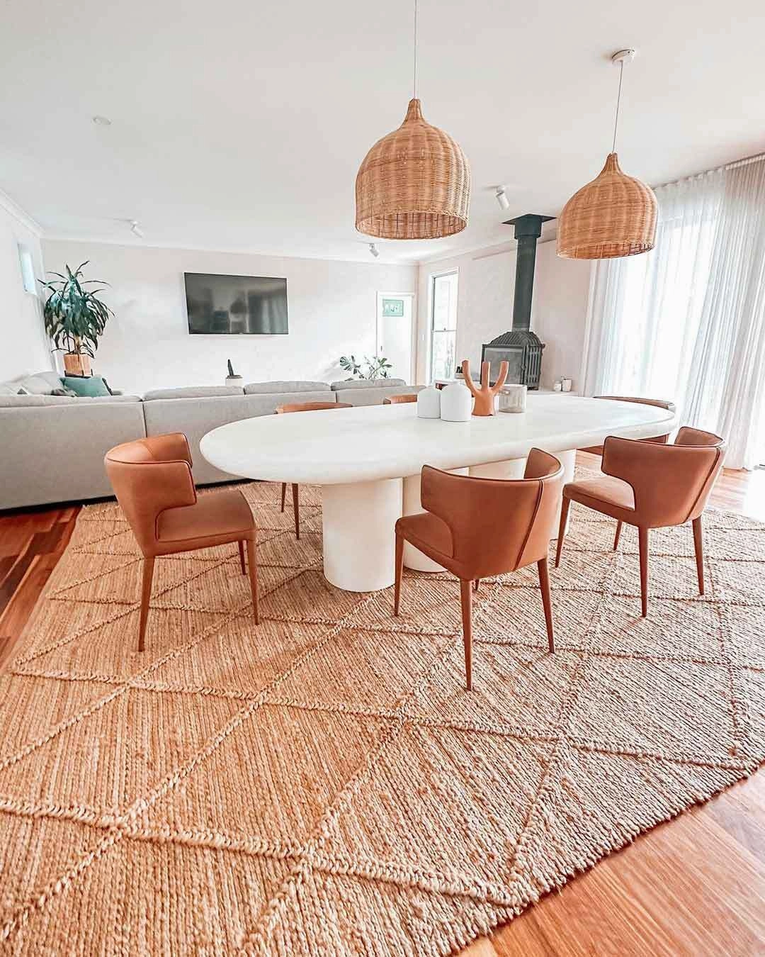 Sabra Diamond Lattice Jute Rug *NO RETURNS UNLESS FAULTY