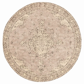 Sadie Coral Peach Turkish Style Distressed Round Rug *NO RETURNS UNLESS FAULTYmodern color block patchwork rug