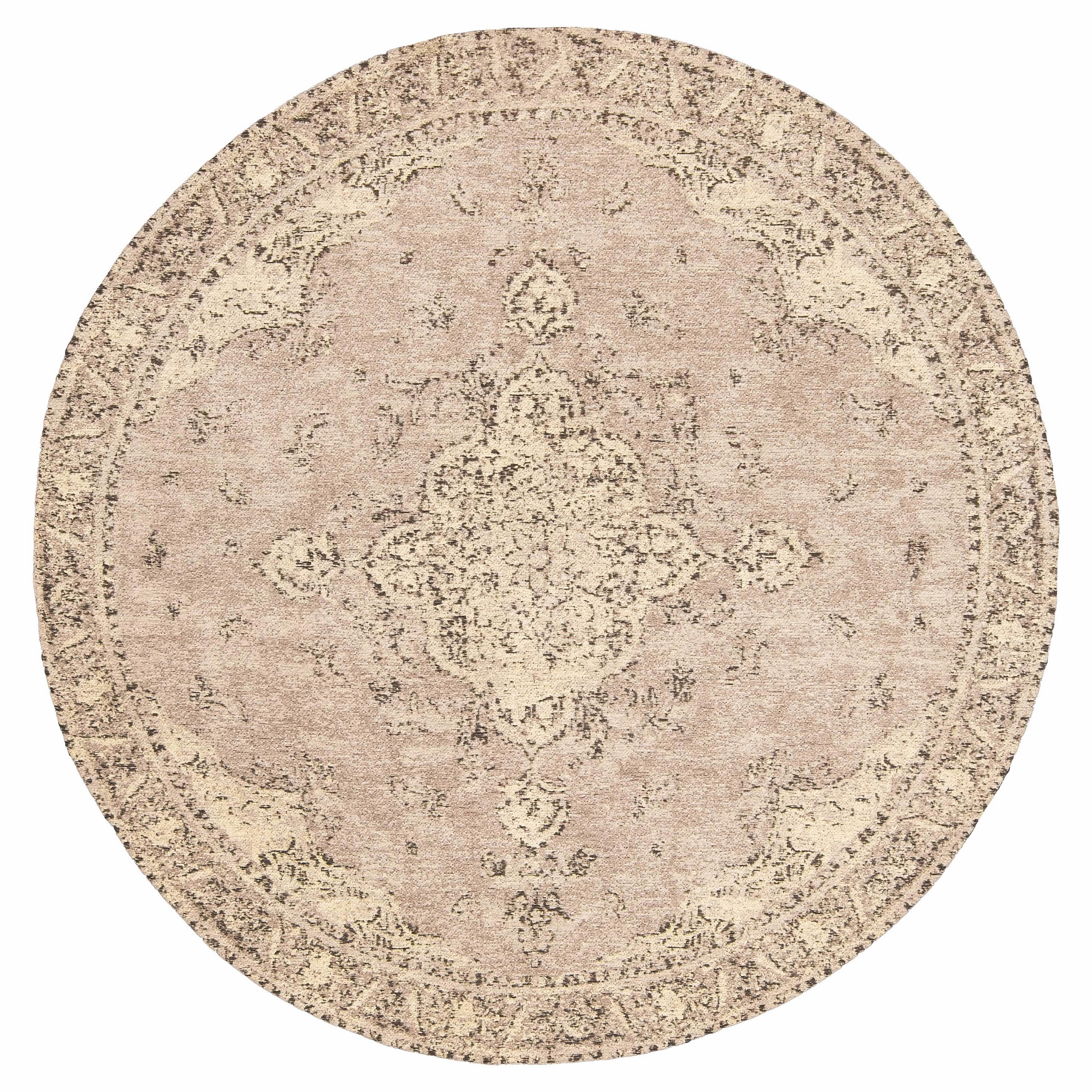 Sadie Coral Peach Turkish Style Distressed Round Rug *NO RETURNS UNLESS FAULTYmodern color block patchwork rug