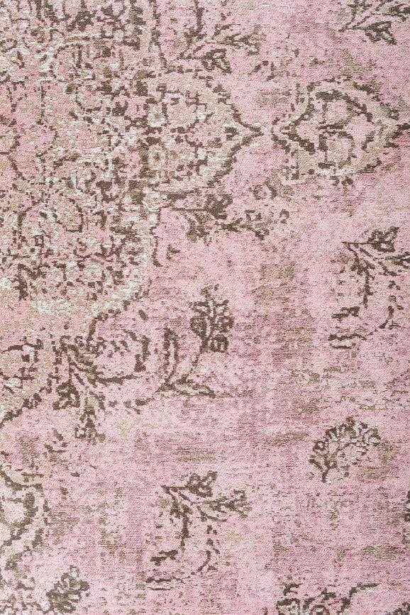 Sahara Turkish Style Pink Distressed Medallion Rug