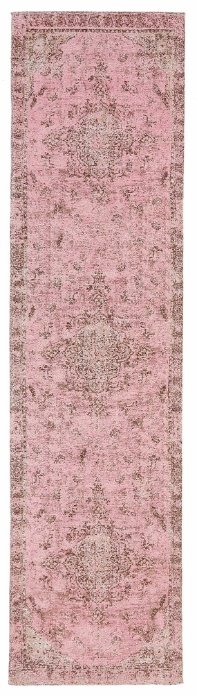 Sahara Turkish Style Pink Distressed Medallion Runner Rugmodern color block patchwork rug