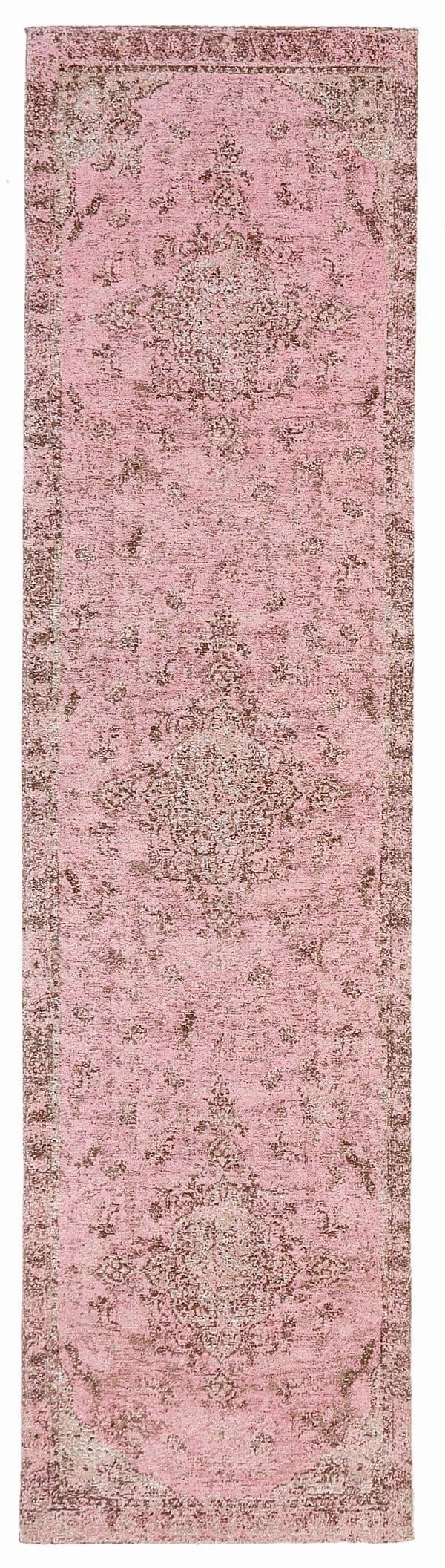 Sahara Turkish Style Pink Distressed Medallion Runner Rugmodern color block patchwork rug