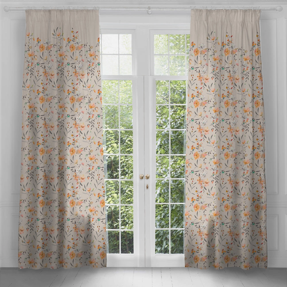 Saiyuri Printed Pencil Pleat Curtains Peridothome decor ,wall decor 