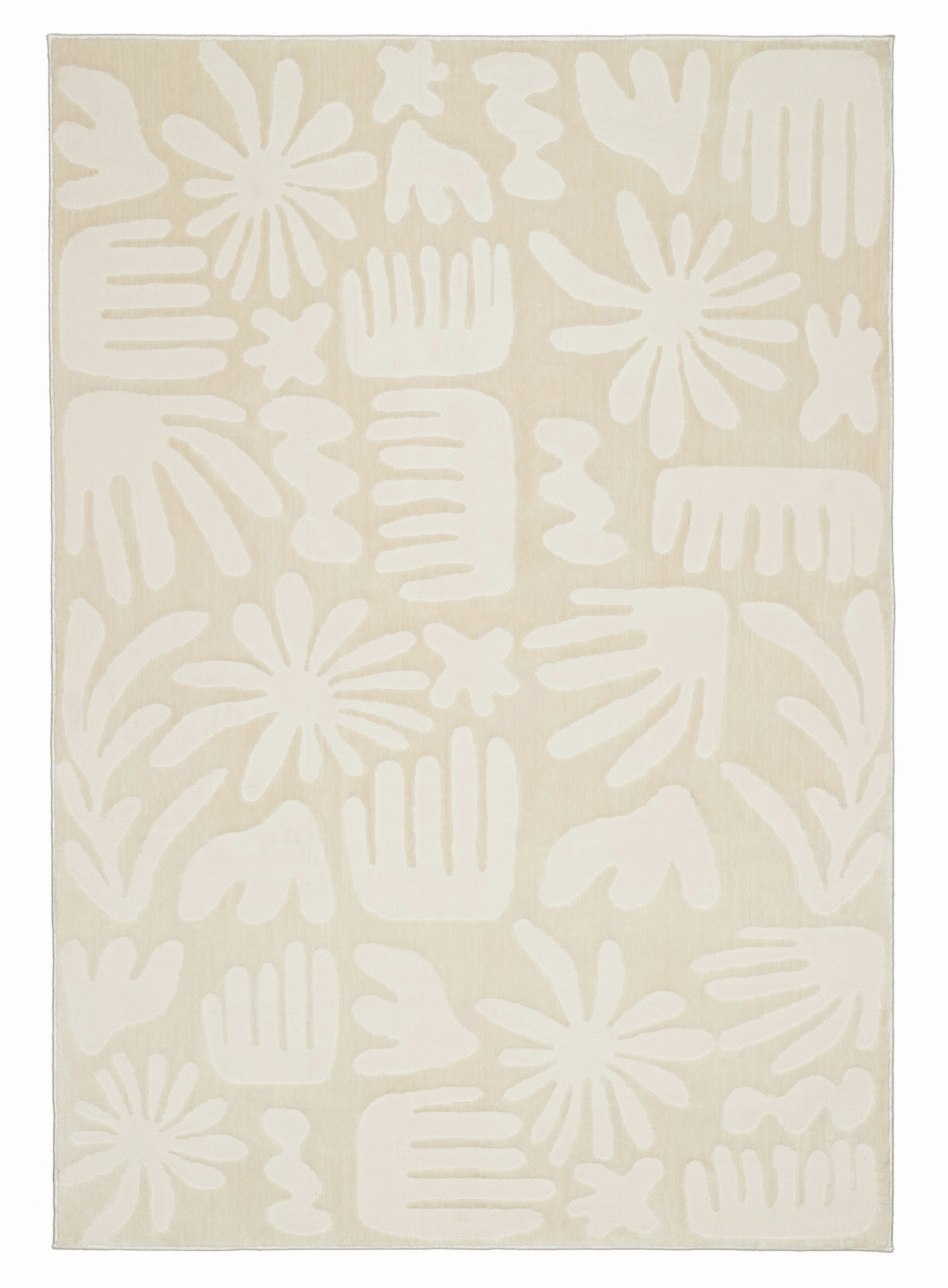 Salah Textured Abstract Neutral Washable Rugmodern color block patchwork rug