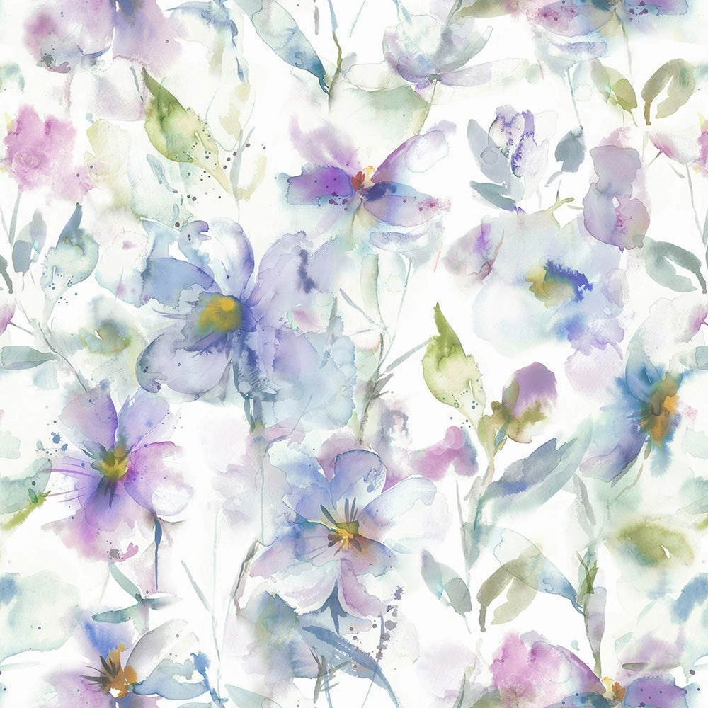 Samarinda Printed Cotton Made to Measure Roman Blinds Violet
