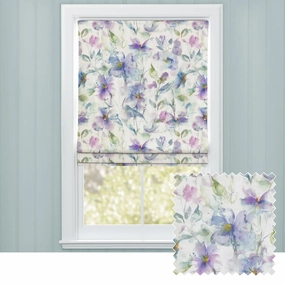 Samarinda Printed Cotton Made to Measure Roman Blinds Violetbedding sets ,throw blankets 