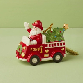 Santa In Fire Truck Ornamenthome decorative items