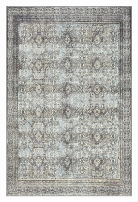 Santi Green and Grey Traditional Distressed Washable Rugmodern color block patchwork rug