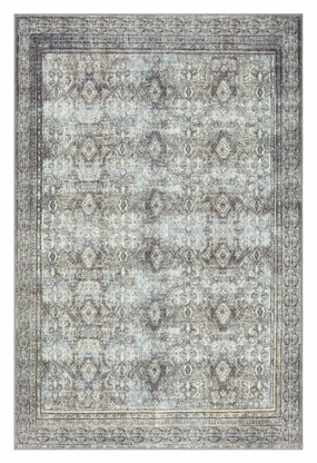 Santi Green and Grey Traditional Distressed Washable Rugmodern color block patchwork rug