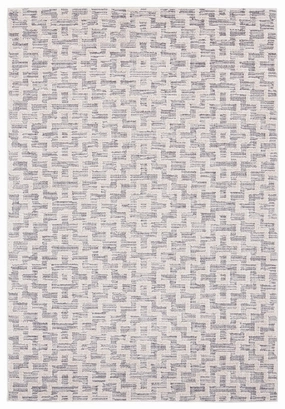 Sarita Ivory and Grey Geometric Textured Rug *NO RETURNS UNLESS FAULTYmodern color block patchwork rug