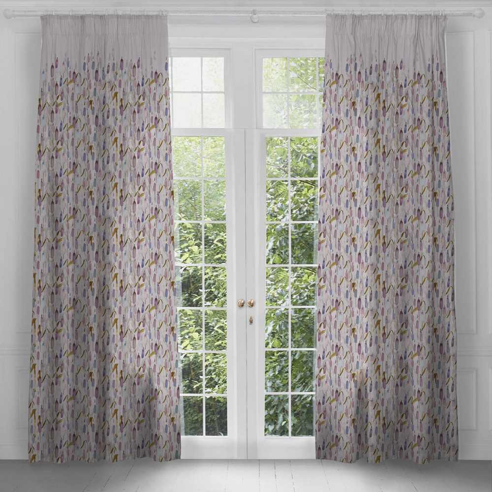 Saroma Printed Pencil Pleat Curtains Ironstonebedding sets ,throw blankets 
