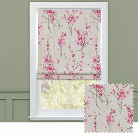 Saville Printed Cotton Made to Measure Roman Blinds Blossom/Stonebedding sets ,throw blankets 