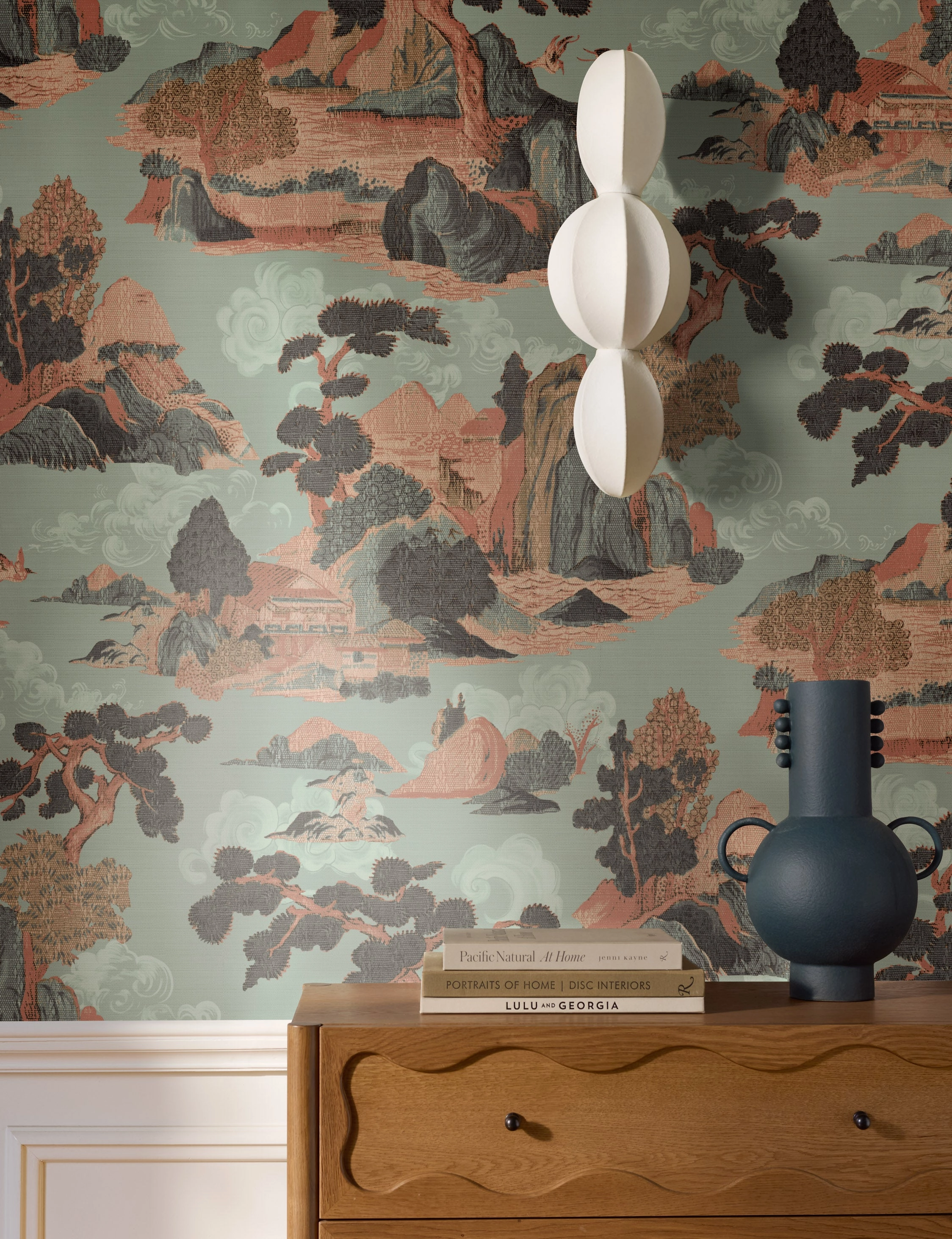 Scenic Landscape Grasscloth Wallpaper by Aimee Songnordic style wall decor