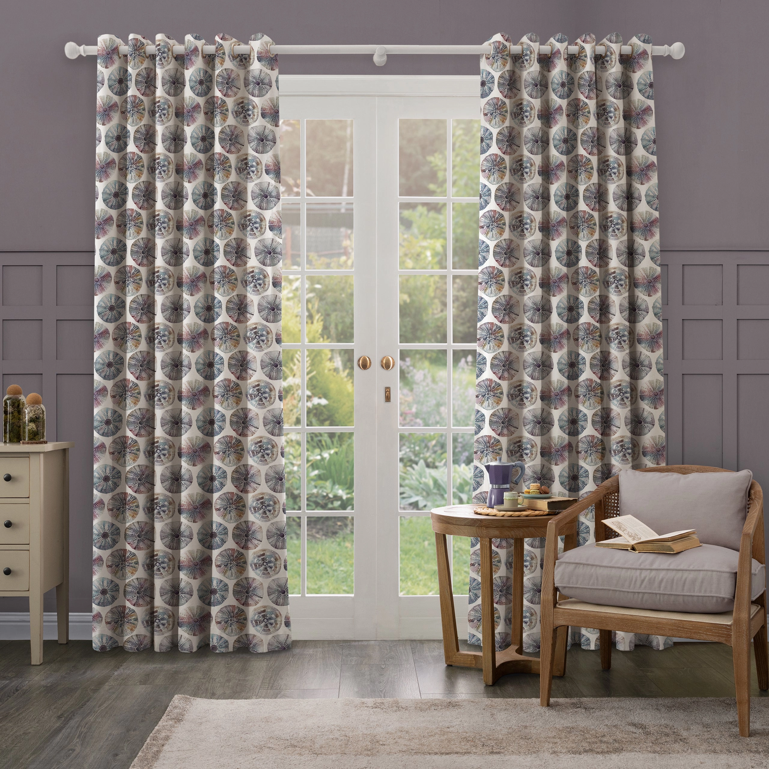 Sea Urchin Printed Made to Measure Curtains Abalone