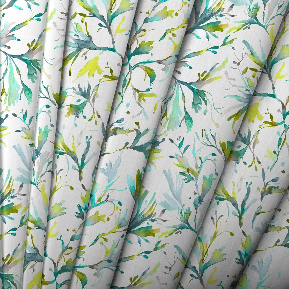Seaweed Printed Cotton Made to Measure Roman Blinds Kelpie