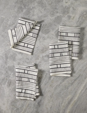 Sector Linen Napkins (set of 4) by Hadiya Williams -  -home decor ,wall decor 