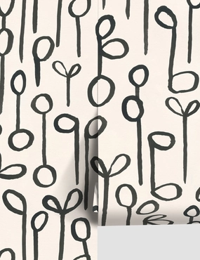Seedlings Wallpaper by Susan Hablenordic style wall decor