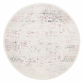 Selita Purple and Grey Transitional Round Rug *NO RETURNS UNLESS FAULTYmodern color block patchwork rug