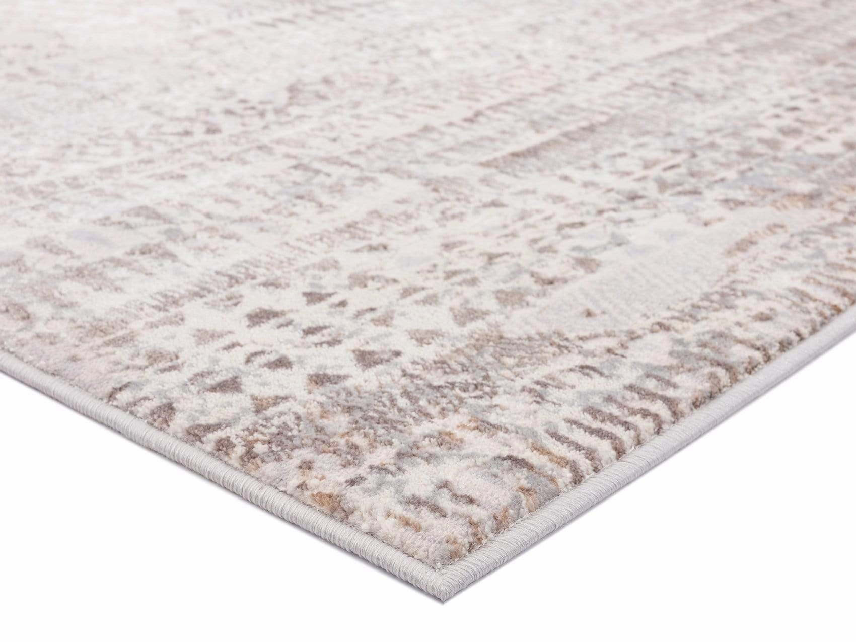 Selma Brown Grey And Ivory Distressed Tribal Rug *NO RETURNS UNLESS FAULTY