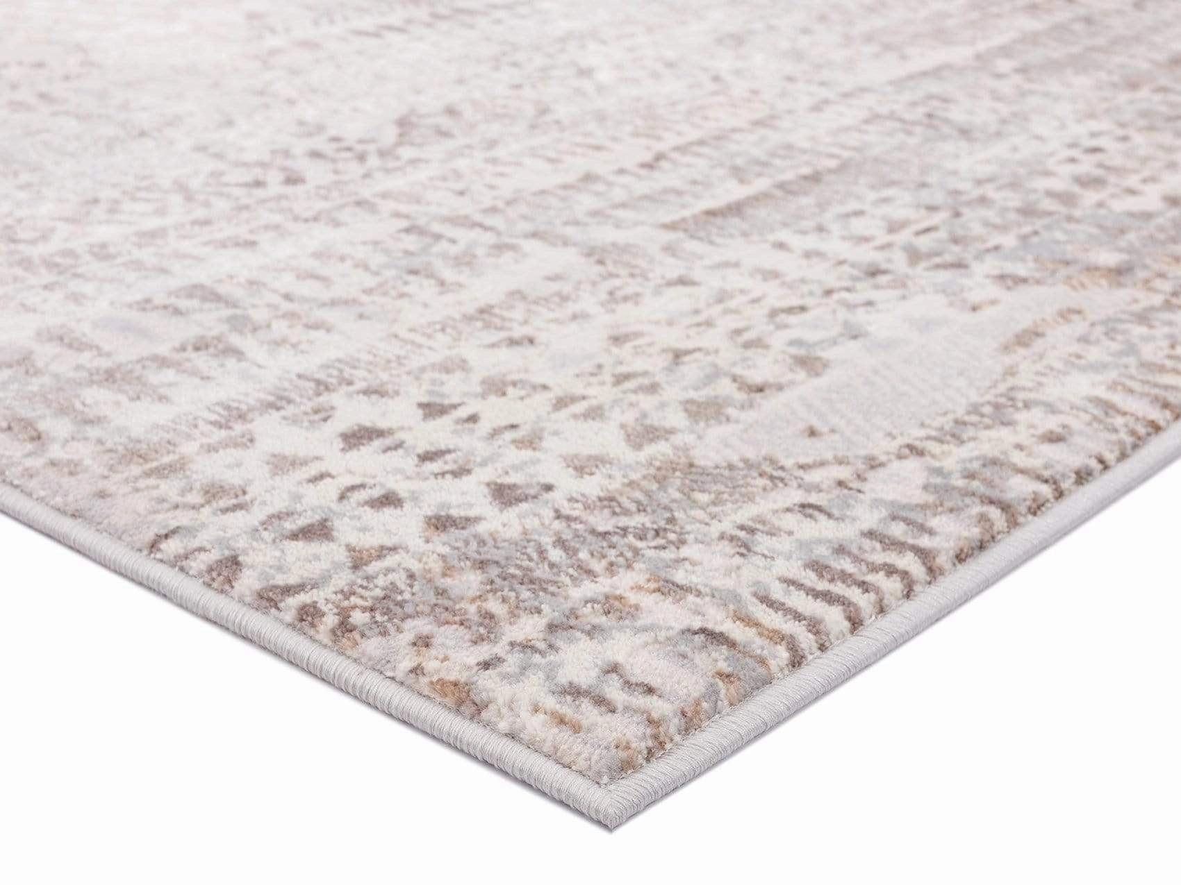 Selma Brown Grey And Ivory Distressed Tribal Rug *NO RETURNS UNLESS FAULTY