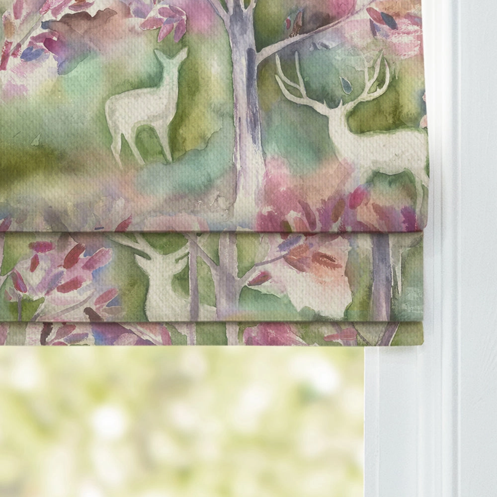 Seneca Forest Printed Cotton Made to Measure Roman Blinds Spring