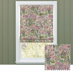 Seneca Forest Printed Cotton Made to Measure Roman Blinds Springbedding sets ,throw blankets 