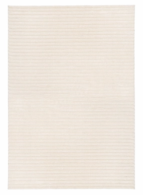 Senna Ivory Striped Rugmodern color block patchwork rug