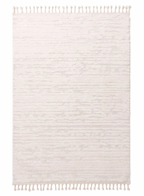 Serena Ivory Cream Textured Tassel Rugmodern color block patchwork rug