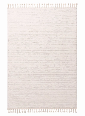 Serena Ivory Cream Textured Tassel Rugmodern color block patchwork rug