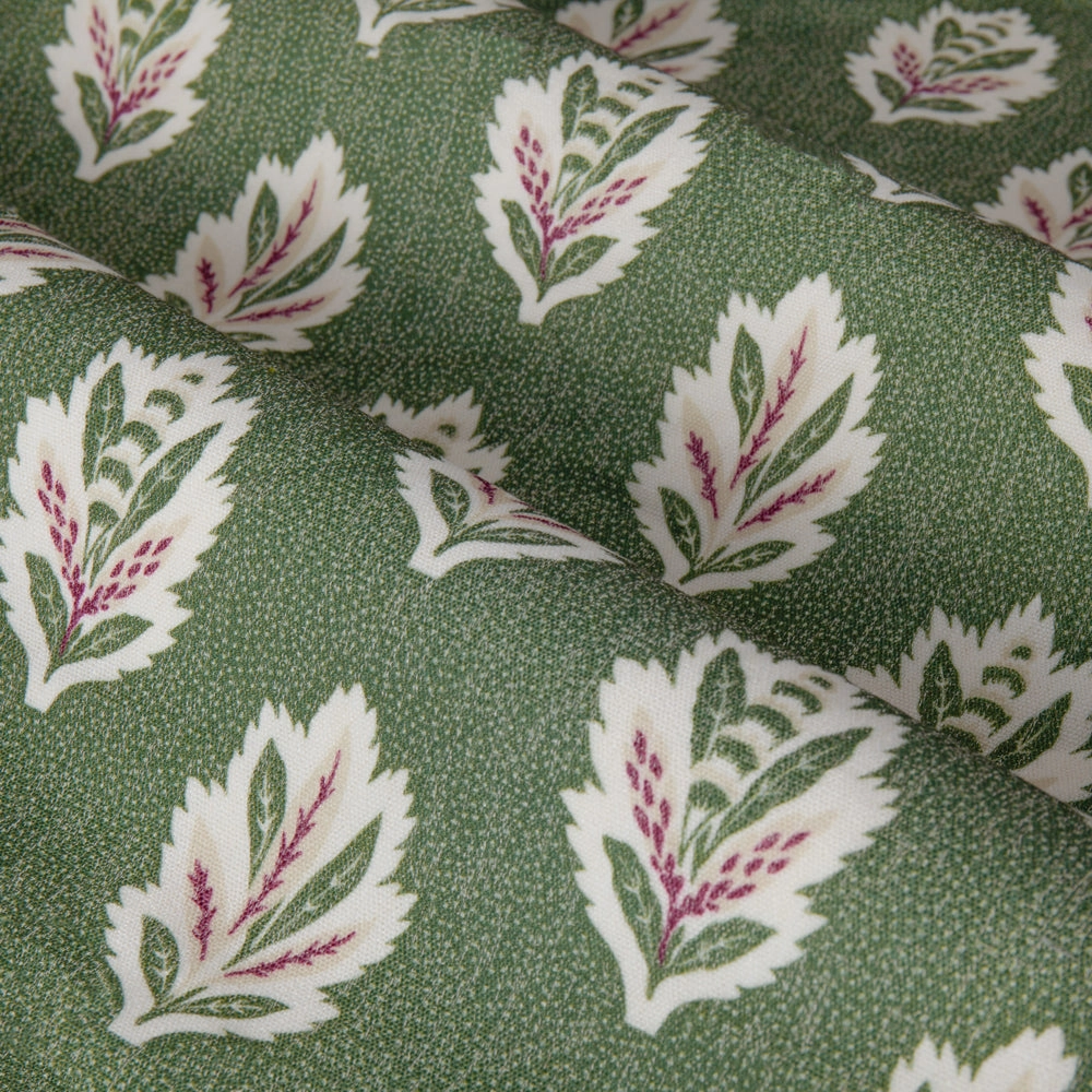 Sessile Leaf Motif Pencil Pleat Curtains Leaf