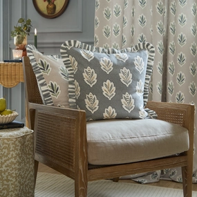 Sessile Leaf Ruffle Cushion Delph Bluebedding sets ,throw blankets 