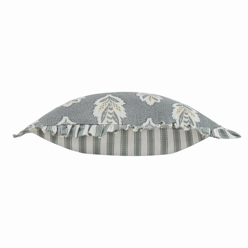 Sessile Leaf Ruffle Cushion Delph Blue