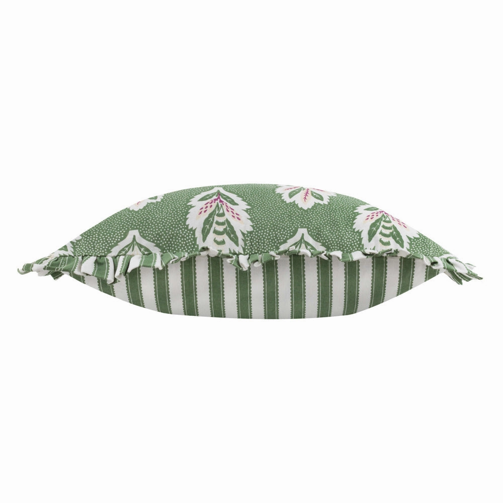 Sessile Leaf Ruffle Cushion Leaf Green