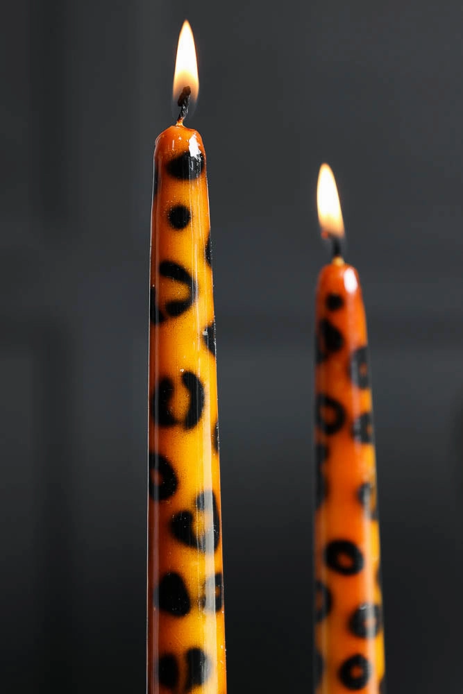Set Of 2 Leopard Print Candlesscented candle ,decorative candle 