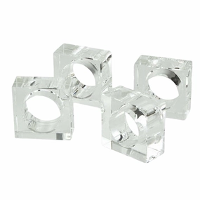 Set of 4 Crystal Napkin Ringsnordic style desktop ornaments