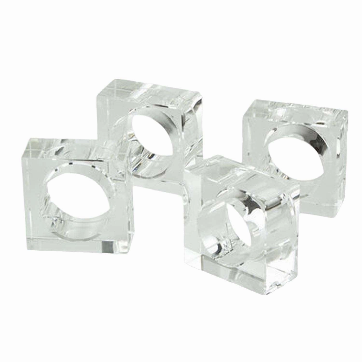 Set of 4 Crystal Napkin Ringsnordic style desktop ornaments