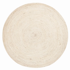 Sete Bleached Hand-Braided Round Jute Rugmodern color block patchwork rug