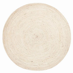Sete Bleached Hand-Braided Round Jute Rugmodern color block patchwork rug