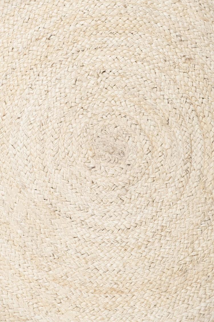 Sete Bleached Hand-Braided Round Jute Rug